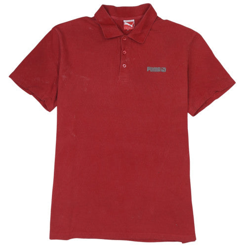 Puma Men's Red Cotton Collared Short Sleeve Polo Shirt XL