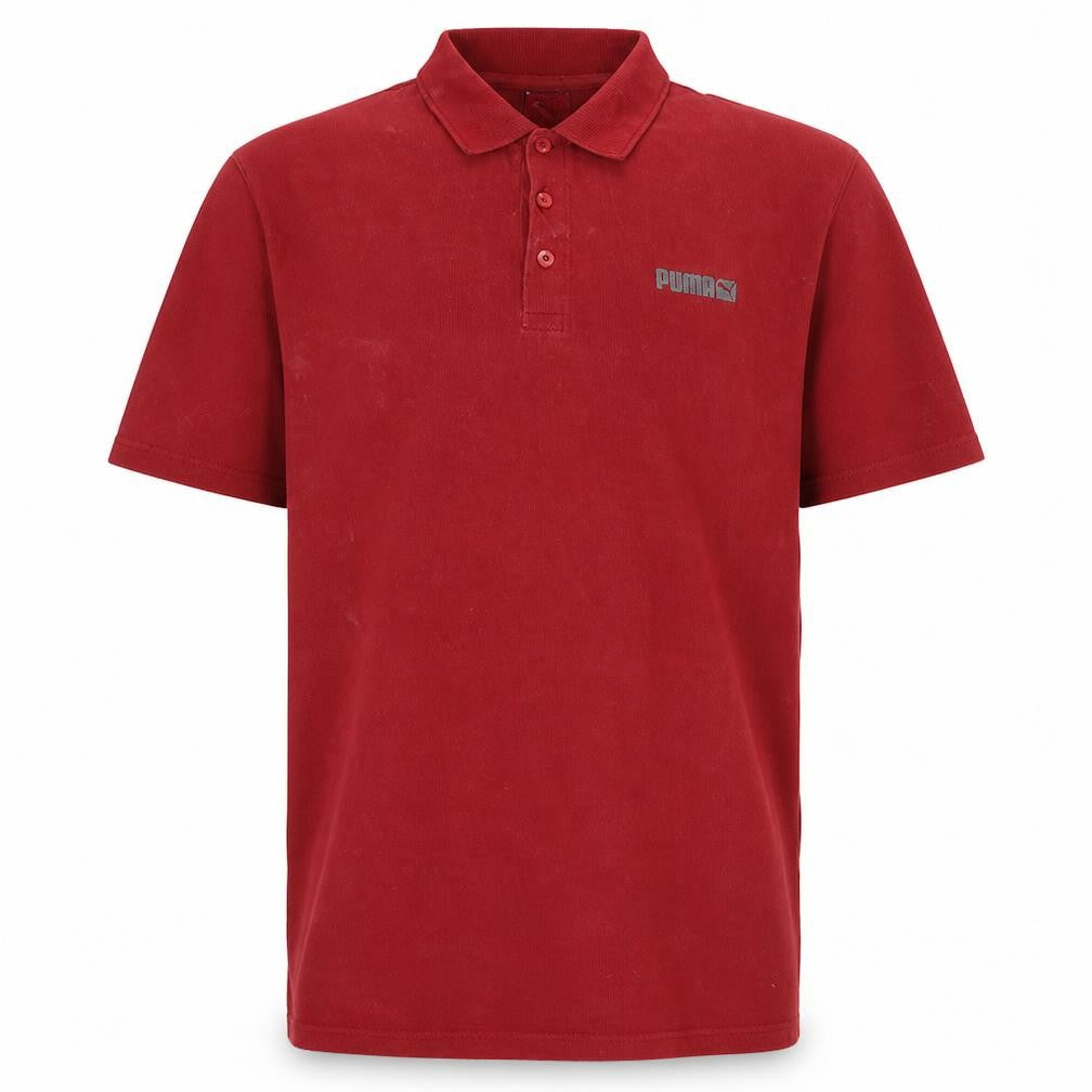 Puma Men's Red Cotton Collared Short Sleeve Polo Shirt XL