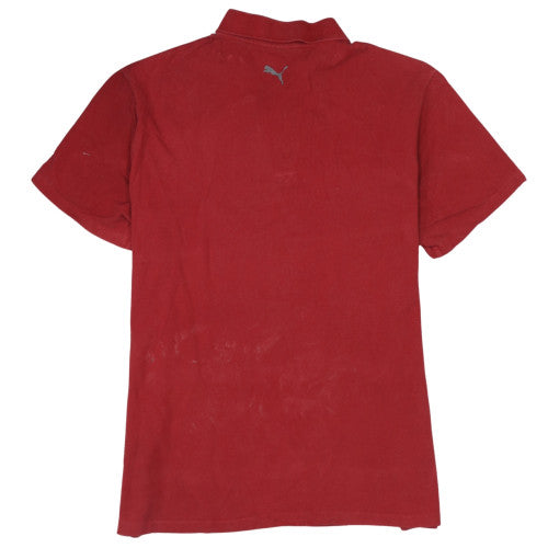 Puma Men's Red Cotton Collared Short Sleeve Polo Shirt XL
