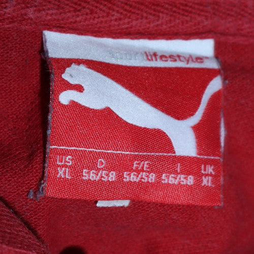 Puma Men's Red Cotton Collared Short Sleeve Polo Shirt XL