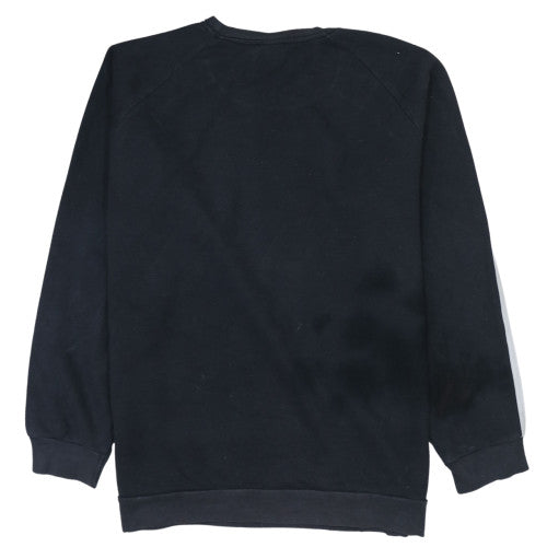 Adidas Womens Black Crew Neck Pullover Sweatshirt Size 12-14