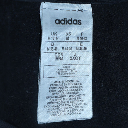 Adidas Womens Black Crew Neck Pullover Sweatshirt Size 12-14