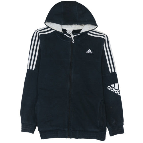 Adidas Men's Black Full Zip Hoodie L Sports Fleece Jacket