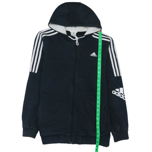 Adidas Men's Black Full Zip Hoodie L Sports Fleece Jacket