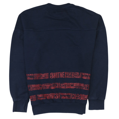 Adidas Mens Blue Graphic Crew Neck Sweatshirt XS Pullover