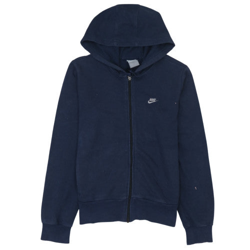 Nike Boys Blue Full Zip Fleece Hoodie - Size 10-11 Years Regular Fit