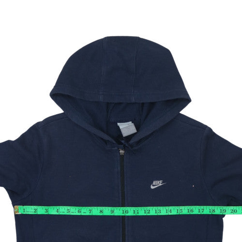 Nike Boys Blue Full Zip Fleece Hoodie - Size 10-11 Years Regular Fit