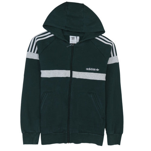 Adidas Men's Green Full Zip Hoodie M Sports Fleece