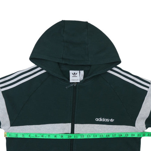 Adidas Men's Green Full Zip Hoodie M Sports Fleece