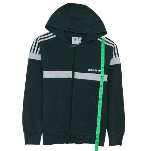 Adidas Men's Green Full Zip Hoodie M Sports Fleece