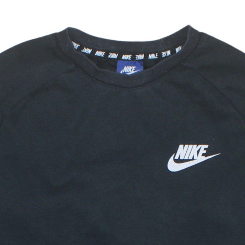 Nike Men's Black Small Pullover Sweatshirt Crew Neck Logo