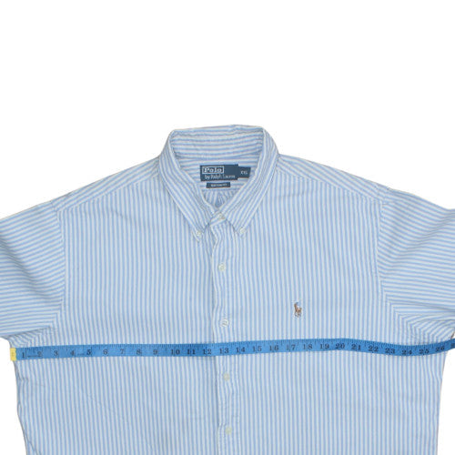 Ralph Lauren Men’s Blue Striped Button-Down Cotton Shirt 2XL Classic Fit