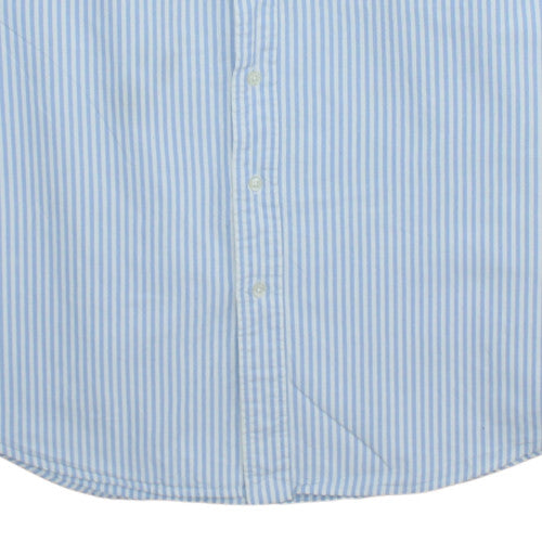 Ralph Lauren Men’s Blue Striped Button-Down Cotton Shirt 2XL Classic Fit