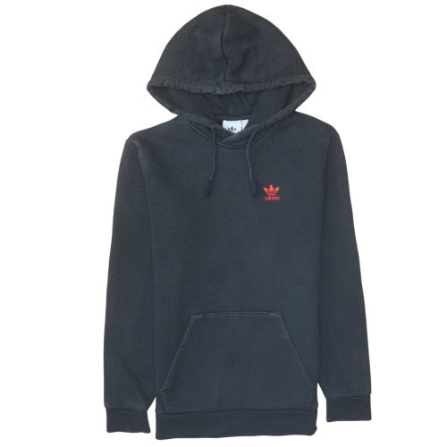 adidas Men’s Black XS Pullover Hoodie with Red Logo