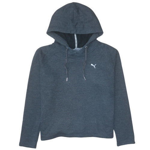 Puma Womens Black Size 14 Pullover Hoodie Sweatshirt Lined Hooded