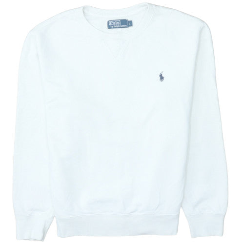 Polo Ralph Lauren Men's White Cotton Crew Neck Sweatshirt L