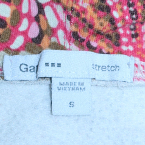 GAP Women White Pullover Hoodie S Stretch Cotton Blend Logo