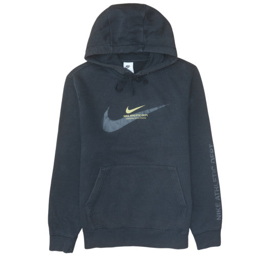 Nike Men's Black Pullover Hoodie S Sports Fleece Graphic Print