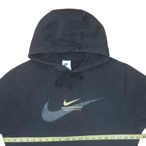 Nike Men's Black Pullover Hoodie S Sports Fleece Graphic Print
