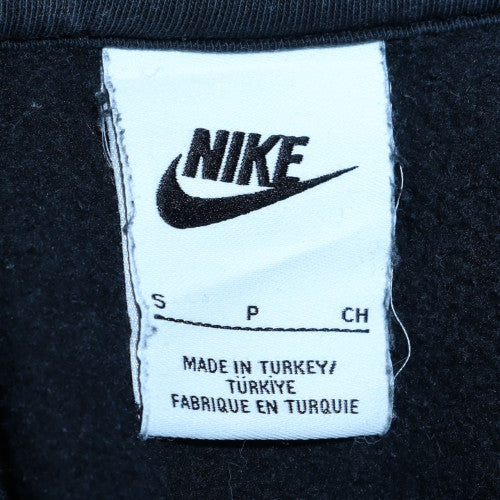 Nike Men's Black Pullover Hoodie S Sports Fleece Graphic Print