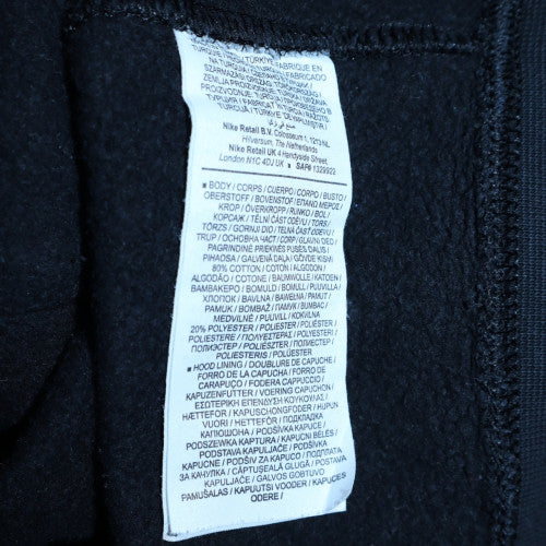 Nike Men's Black Pullover Hoodie S Sports Fleece Graphic Print