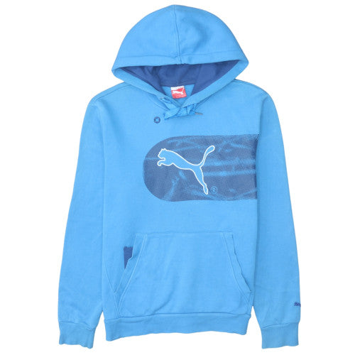 Puma Men's Blue Pullover Hoodie M Sports Fleece Sweatshirt