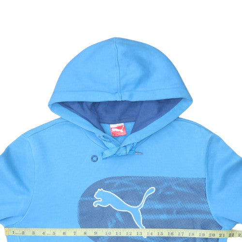 Puma Men's Blue Pullover Hoodie M Sports Fleece Sweatshirt