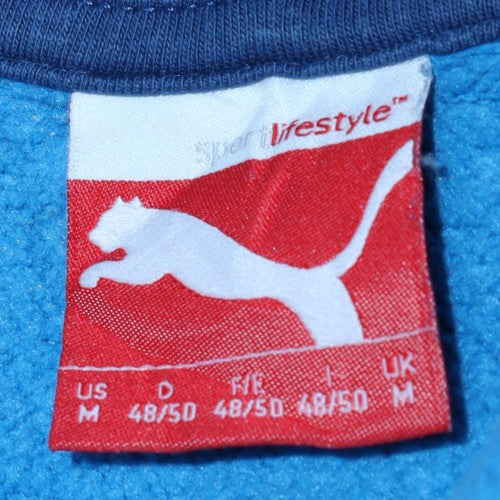 Puma Men's Blue Pullover Hoodie M Sports Fleece Sweatshirt