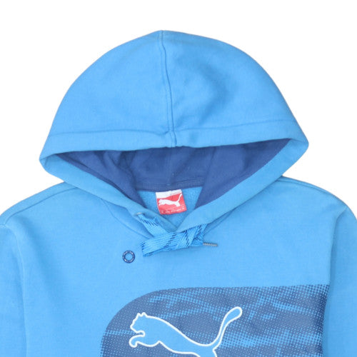 Puma Men's Blue Pullover Hoodie M Sports Fleece Sweatshirt