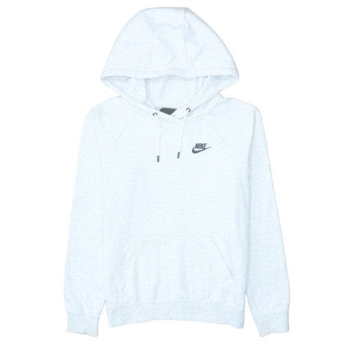 Nike Womens White XS Pullover Hoodie Sweatshirt Cotton Blend