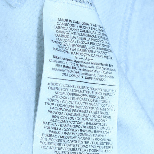 Nike Womens White XS Pullover Hoodie Sweatshirt Cotton Blend