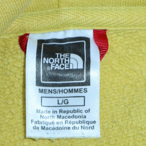 The North Face Men's Yellow Pullover Hoodie Size L Outdoor Fleece