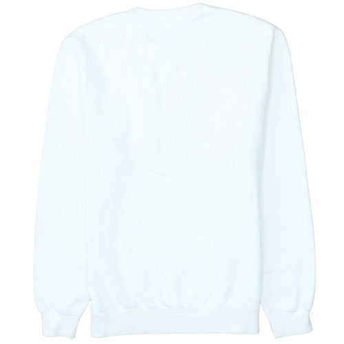 Champion Mens White Logo Zip Pocket Crew Neck Sweatshirt Size L