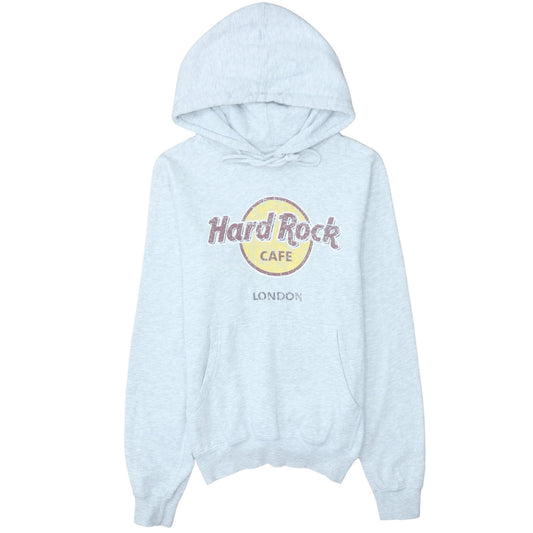 Hard Rock Cafe London Grey Hoodie Women Small Pullover Casual Cotton Blend