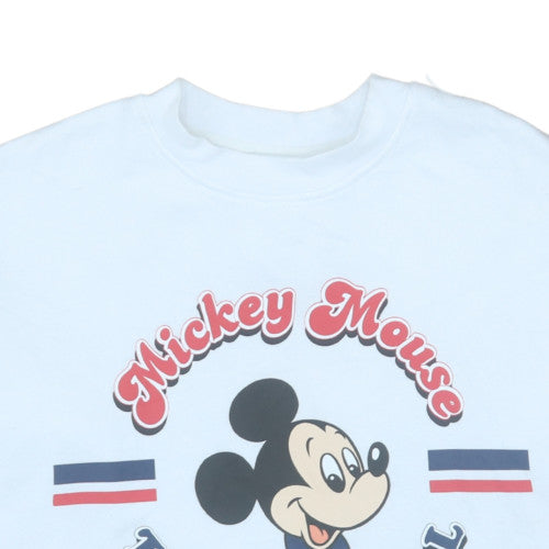 Disney Women’s Blue Mickey Mouse Crew Neck Sweatshirt Size S 10/12