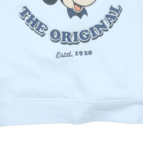 Disney Women’s Blue Mickey Mouse Crew Neck Sweatshirt Size S 10/12