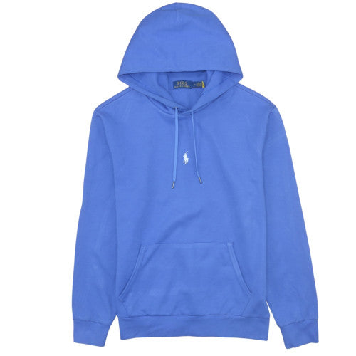 Ralph Lauren Men’s Blue Pullover Hoodie M Regular Fit Logo Cotton