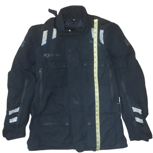 Bering Men's Black L Motorcycle Waterproof Jacket Reflective Nylon