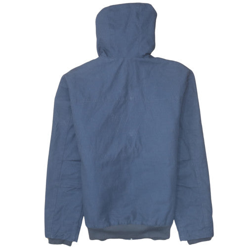 Quiksilver Mens Blue Hooded Parka Jacket Size M Cotton Blend