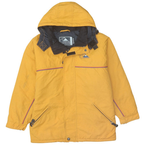 Quiksilver Boys Yellow Hooded Winter Parka Coat Size 12 Years