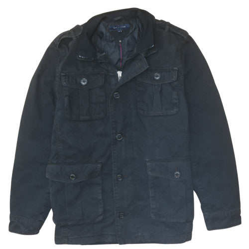 Tommy Hilfiger Men's Black Military Style Jacket Size M