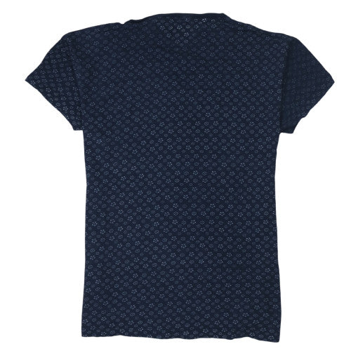 Tommy Hilfiger Men's Blue Geometric Short Sleeve Cotton T-Shirt S