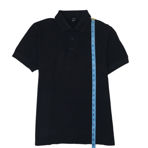 BOSS Men's Black Pima Cotton Polo Shirt Size M Short Sleeve