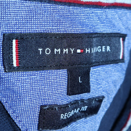Tommy Hilfiger Men's Blue Regular Fit Polo Shirt Size L