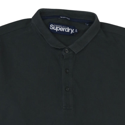 Superdry Men's Black Polo Shirt 2XL Classic Fit Cotton