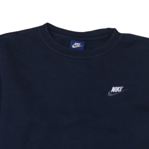 Nike Men's Blue Small Pullover Crew Neck Fleece Sweatshirt