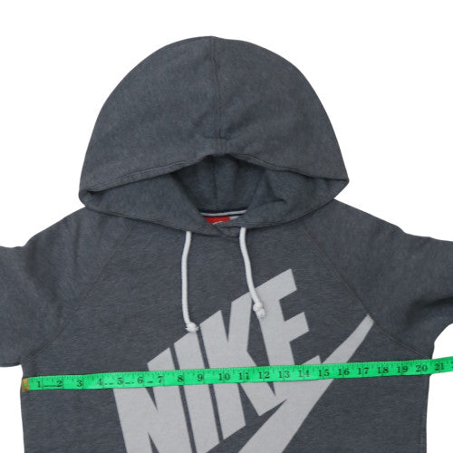 Nike Women Grey Pullover Hoodie Medium Cotton Blend Sportswear