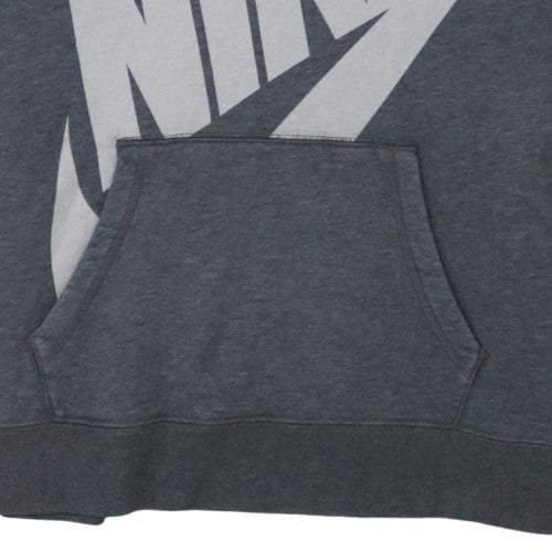 Nike Women Grey Pullover Hoodie Medium Cotton Blend Sportswear