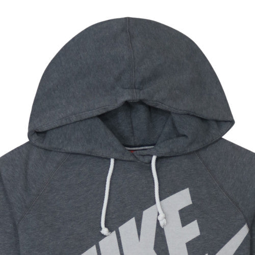 Nike Women Grey Pullover Hoodie Medium Cotton Blend Sportswear