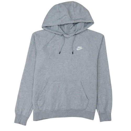 Nike Men's Grey Pullover Hoodie S Regular Fit Fleece Sweatshirt
